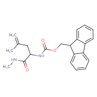 Chemical structure of (9H-fluoren-9-yl)methyl N-[3-methyl-1-(methylcarbamoyl)but-3-en-1-yl]carbamate - CSSB00486804208