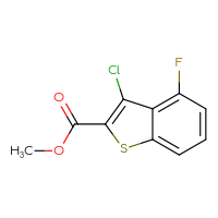 Chemical structure of methyl 3-chloro-4-fluoro-1-benzothiophene-2-carboxylate - CSSB00043211024