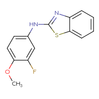 Chemical structure of N-(3-fluoro-4-methoxyphenyl)-1,3-benzothiazol-2-amine - CSSB00020652177