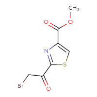 Chemical structure of methyl 2-(2-bromoacetyl)-1,3-thiazole-4-carboxylate - CSSB00040468672