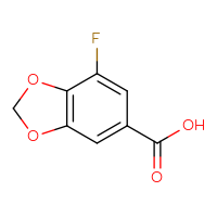 Chemical structure of 7-fluoro-2H-1,3-benzodioxole-5-carboxylic acid - CSSB00020981391
