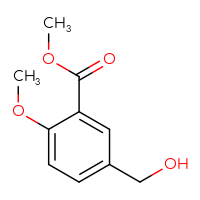 Chemical structure of methyl 5-(hydroxymethyl)-2-methoxybenzoate - CSSB00010766233