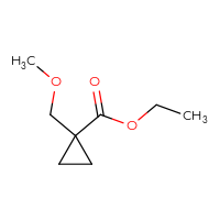 Chemical structure of ethyl 1-(methoxymethyl)cyclopropane-1-carboxylate - CSSB00020516494