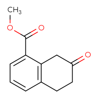 Chemical structure of methyl 7-oxo-5,6,7,8-tetrahydronaphthalene-1-carboxylate - CSSB00010265355