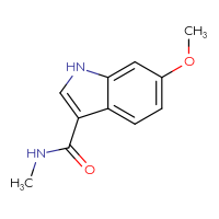 Chemical structure of 6-methoxy-N-methyl-1H-indole-3-carboxamide - CSSB06177095898