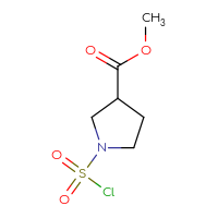 Chemical structure of methyl 1-(chlorosulfonyl)pyrrolidine-3-carboxylate - CSSB06377925578