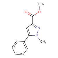 Chemical structure of methyl 1-methyl-5-phenyl-1H-pyrazole-3-carboxylate - CSSB00011637186