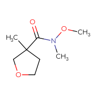 Chemical structure of N-methoxy-N,3-dimethyloxolane-3-carboxamide - CSSB00015353509