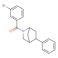 Chemical structure of 2-(3-bromobenzoyl)-5-phenyl-2-azabicyclo[2.2.1]heptane - CSSB21432547707