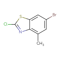 Chemical structure of 6-bromo-2-chloro-4-methyl-1,3-benzothiazole - CSSB00010074074