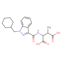 Chemical structure of 2-{[1-(cyclohexylmethyl)-1H-indazol-3-yl]formamido}-3-methylbutanedioic acid - CSSB00159249847