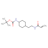 Chemical structure of tert-butyl N-{4-[2-(prop-2-enamido)ethyl]cyclohexyl}carbamate - CSSB20573162616