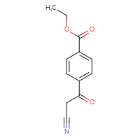 Chemical structure of ethyl 4-(2-cyanoacetyl)benzoate - CSSB03559658411