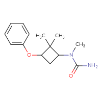 Chemical structure of 1-(2,2-dimethyl-3-phenoxycyclobutyl)-1-methylurea - CSSB00089915512