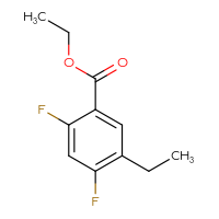 Chemical structure of ethyl 5-ethyl-2,4-difluorobenzoate - CSSB00045767838