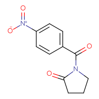 Chemical structure of 1-(4-nitrobenzoyl)pyrrolidin-2-one - CSSB00026706401