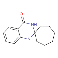 Chemical structure of 3',4'-dihydro-1'H-spiro[cycloheptane-1,2'-quinazolin]-4'-one - CSSB00000721766