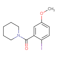 Chemical structure of 1-(2-iodo-5-methoxybenzoyl)piperidine - CSSB06256038643
