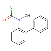 Chemical structure of N-{[1,1'-biphenyl]-2-yl}-N-methylcarbamoyl chloride - CSSB21224775667