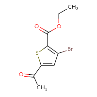 Chemical structure of ethyl 5-acetyl-3-bromothiophene-2-carboxylate - CSSB02274287472