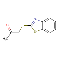 Chemical structure of 1-(1,3-benzothiazol-2-ylsulfanyl)propan-2-one - CSSB00000150057