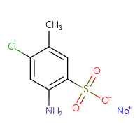 Chemical structure of sodium 2-amino-4-chloro-5-methylbenzene-1-sulfonate - CSSB00000034864