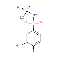 Chemical structure of 3-amino-N-tert-butyl-4-fluorobenzene-1-sulfonamide - CSSB00000310628