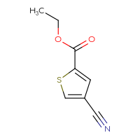 Chemical structure of ethyl 4-cyanothiophene-2-carboxylate - CSSB00000099422