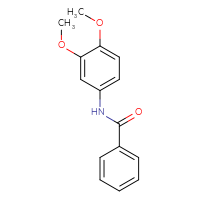 Chemical structure of N-(3,4-dimethoxyphenyl)benzamide - CSSB00027777739