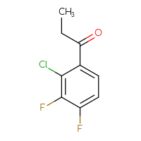 Chemical structure of 1-(2-chloro-3,4-difluorophenyl)propan-1-one - CSSB14798625343