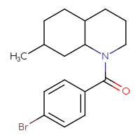 Chemical structure of 1-(4-bromobenzoyl)-7-methyl-decahydroquinoline - CSSB01964071556