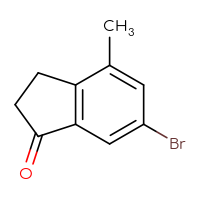 Chemical structure of 6-bromo-4-methyl-2,3-dihydro-1H-inden-1-one - CSSB00010133532