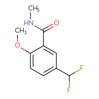 Chemical structure of 5-(difluoromethyl)-2-methoxy-N-methylbenzamide - CSSB02283619761