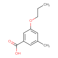 Chemical structure of 3-methyl-5-propoxybenzoic acid - CSSB00011155288