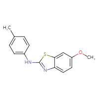 Chemical structure of 6-methoxy-N-(4-methylphenyl)-1,3-benzothiazol-2-amine - CSSB00020652104
