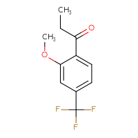 Chemical structure of 1-[2-methoxy-4-(trifluoromethyl)phenyl]propan-1-one - CSSB00010150731