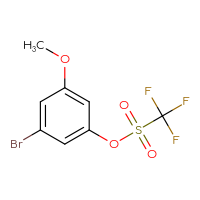 Chemical structure of 3-bromo-5-methoxyphenyl trifluoromethanesulfonate - CSSB20775130451