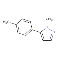 Chemical structure of 1-methyl-5-(4-methylphenyl)-1H-pyrazole - CSSB00015759644
