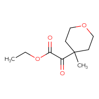 Chemical structure of ethyl 2-(4-methyloxan-4-yl)-2-oxoacetate - CSSB20622561515