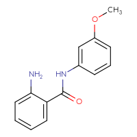 Chemical structure of 2-amino-N-(3-methoxyphenyl)benzamide - CSSB00000594213