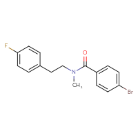Chemical structure of 4-bromo-N-[2-(4-fluorophenyl)ethyl]-N-methylbenzamide - CSSB02042148181