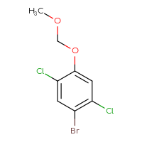 Chemical structure of 1-bromo-2,5-dichloro-4-(methoxymethoxy)benzene - CSSB00015365250