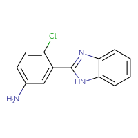 Chemical structure of 3-(1H-1,3-benzodiazol-2-yl)-4-chloroaniline - CSSB00000595953