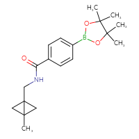 Chemical structure of N-({3-methylbicyclo[1.1.0]butan-1-yl}methyl)-4-(4,4,5,5-tetramethyl-1,3,2-dioxaborolan-2-yl)benzamide - CSSB14894076046