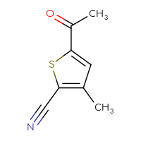 Chemical structure of 5-acetyl-3-methylthiophene-2-carbonitrile - CSSB06358982629