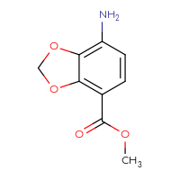 Chemical structure of methyl 7-amino-2H-1,3-benzodioxole-4-carboxylate - CSSB20620703491