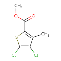 Chemical structure of methyl 4,5-dichloro-3-methylthiophene-2-carboxylate - CSSB00015486029