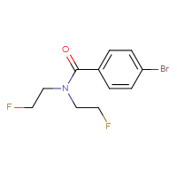 Chemical structure of 4-bromo-N,N-bis(2-fluoroethyl)benzamide - CSSB03444266258