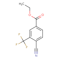 Chemical structure of ethyl 4-cyano-3-(trifluoromethyl)benzoate - CSSB00137347732