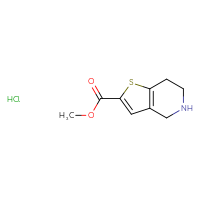 Chemical structure of methyl 4H,5H,6H,7H-thieno[3,2-c]pyridine-2-carboxylate hydrochloride - CSSB00020640258